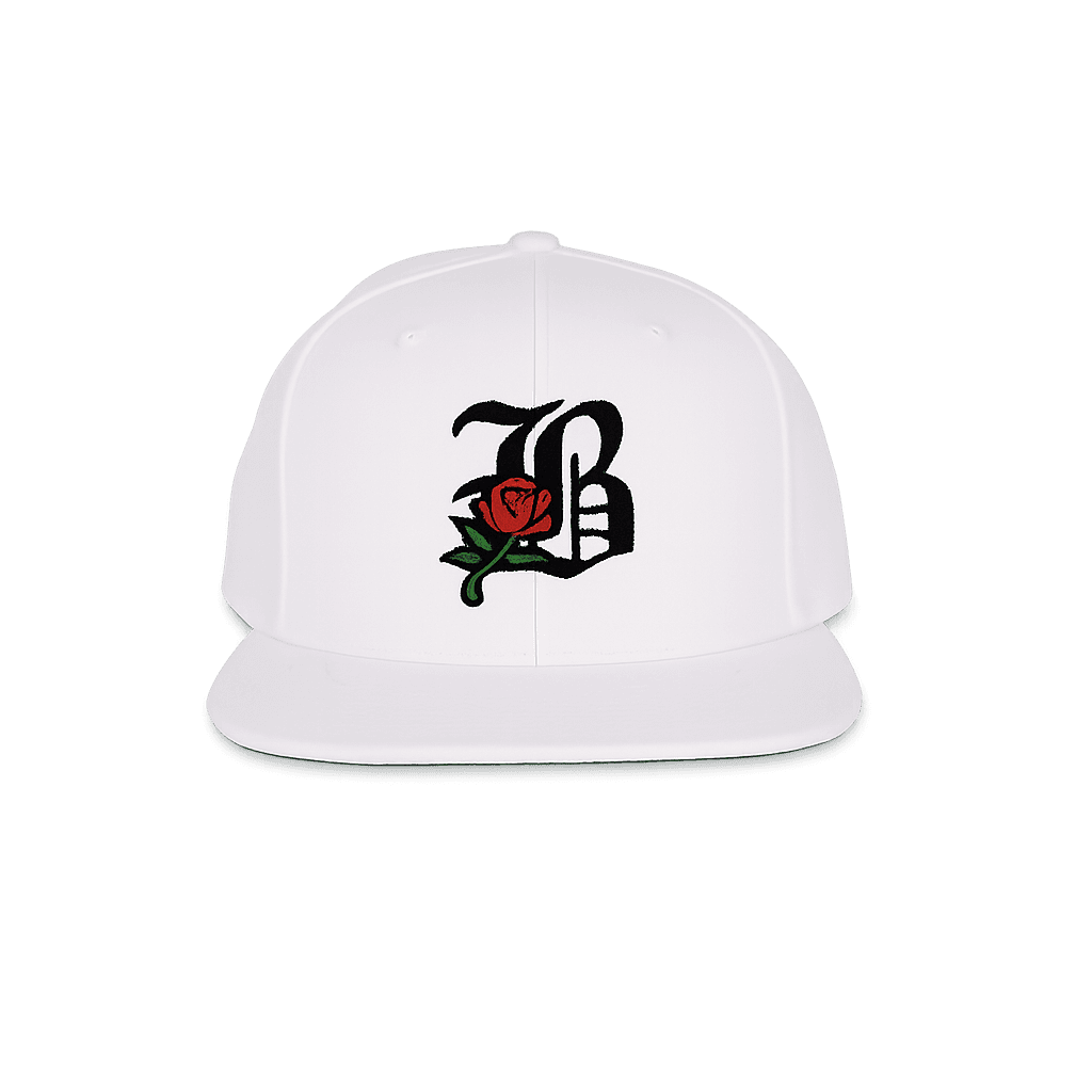 B-Rose Snapback — White